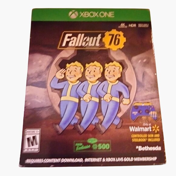 Fallout 76 Xbox One Game Disc Bethesda Steelbook Case - Picture 1 of 8